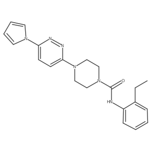 4-(6-(1H-pyrrol-1-yl)pyridazin-3-yl)-N-(2-ethylphenyl)piperazine-1-carboxamide结构式