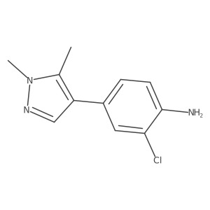2-Chloro-4-(1,5-dimethylpyrazol-4-yl)aniline Structure