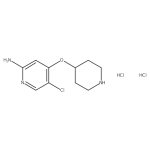 5-chloro-4-(4-piperidyloxy)pyridin-2-amine;dihydrochloride结构式