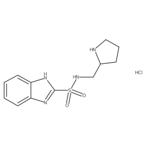 N-(pyrrolidin-2-ylmethyl)-1H-benzo[d]imidazole-2-sulfonamide hydrochloride Structure