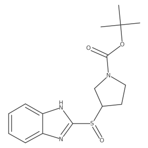 (S)-tert-butyl 3-((R)-(1H-benzo[d]imidazol-2-yl)sulfinyl)pyrrolidine-1-carboxylate结构式