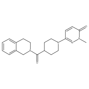 2-methyl-6-(4-(1,2,3,4-tetrahydroisoquinoline-2-carbonyl)piperidin-1-yl)pyridazin-3(2H)-one结构式