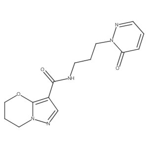 N-(3-(6-oxopyridazin-1(6H)-yl)propyl)-6,7-dihydro-5H-pyrazolo[5,1-b][1,3]oxazine-3-carboxamide结构式