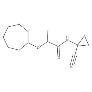 N-(1-cyanocyclopropyl)-2-(cycloheptyloxy)propanamide结构式