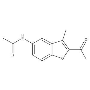 N-(2-Acetyl-3-methylbenzofuran-5-YL)acetamide结构式