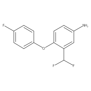 3-(Difluoromethyl)-4-(4-fluorophenoxy)aniline结构式