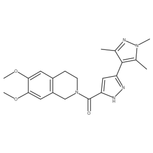 (6,7-dimethoxy-3,4-dihydroisoquinolin-2(1H)-yl)(1',3',5'-trimethyl-1'H,2H-3,4'-bipyrazol-5-yl)methanone Structure