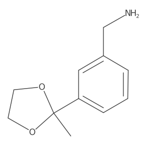 [3-(2-Methyl-1,3-dioxolan-2-yl)phenyl]methanamine Structure