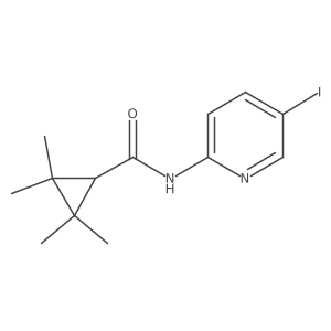 N-(5-iodopyridin-2-yl)-2,2,3,3-tetramethylcyclopropane-1-carboxamide结构式