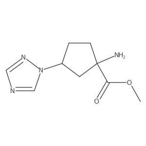 Methyl 1-amino-3-(1H-1,2,4-triazol-1-yl)cyclopentane-1-carboxylate Structure