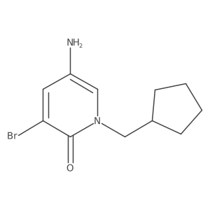 5-Amino-3-bromo-1-(cyclopentylmethyl)-1,2-dihydropyridin-2-one Structure