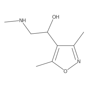 1-(Dimethyl-1,2-oxazol-4-yl)-2-(methylamino)ethan-1-ol结构式