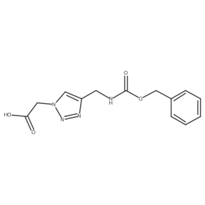 2-[4-({[(benzyloxy)carbonyl]amino}methyl)-1H-1,2,3-triazol-1-yl]acetic acid Structure