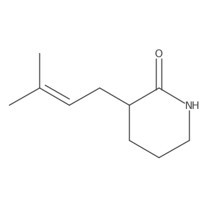 3-(3-Methylbut-2-enyl)piperidin-2-one结构式