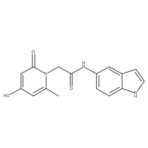 2-(4-hydroxy-6-methyl-2-oxopyridin-1(2H)-yl)-N-(1H-indol-5-yl)acetamide结构式