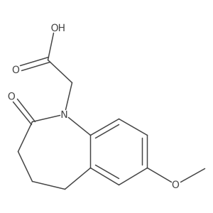 2,3,4,5-Tetrahydro-7-methoxy-2-oxo-1H-1-benzazepine-1-acetic acid结构式