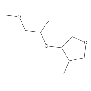 3-Iodo-4-[(1-methoxypropan-2-yl)oxy]oxolane Structure