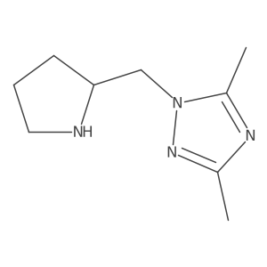 3,5-dimethyl-1-{[(2S)-pyrrolidin-2-yl]methyl}-1H-1,2,4-triazole结构式