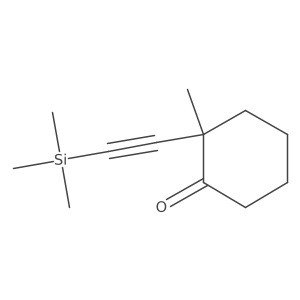 2-Methyl-2-((trimethylsilyl)ethynyl)cyclohexanone结构式