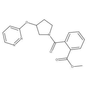 Methyl 2-[3-(pyridazin-3-yloxy)pyrrolidine-1-carbonyl]benzoate Structure