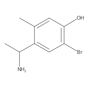 4-(1-Aminoethyl)-2-bromo-5-methylphenol Structure