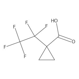 1-(Pentafluoroethyl)cyclopropane-1-carboxylic acid结构式