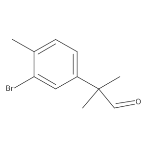 2-(3-Bromo-4-methylphenyl)-2-methylpropanal结构式