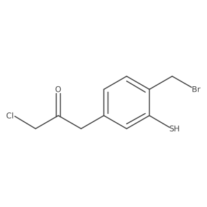 1-(4-(Bromomethyl)-3-mercaptophenyl)-3-chloropropan-2-one Structure