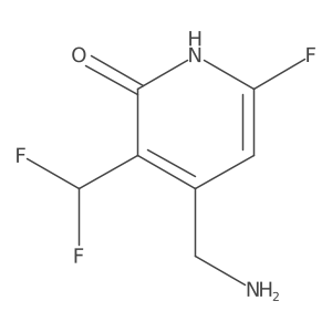 4-(Aminomethyl)-3-(difluoromethyl)-6-fluoropyridin-2-ol结构式