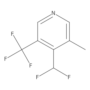 4-(Difluoromethyl)-3-methyl-5-(trifluoromethyl)pyridine Structure