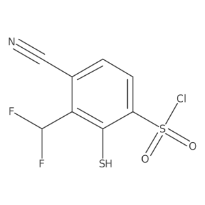 4-Cyano-3-difluoromethyl-2-mercaptobenzenesulfonyl chloride结构式