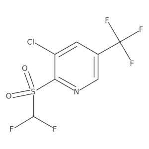 3-Chloro-2-((difluoromethyl)sulfonyl)-5-(trifluoromethyl)pyridine结构式