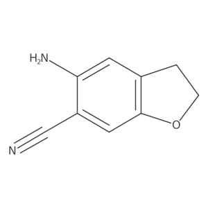 6-Benzofurancarbonitrile, 5-amino-2,3-dihydro- Structure