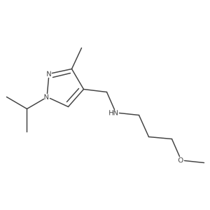 (3-methoxypropyl)({[3-methyl-1-(propan-2-yl)-1H-pyrazol-4-yl]methyl})amine Structure
