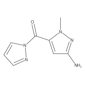 1-methyl-5-(1H-pyrazol-1-ylcarbonyl)-1H-pyrazol-3-amine Structure