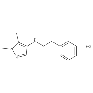 1,5-dimethyl-N-(2-phenylethyl)pyrazol-4-amine;hydrochloride Structure