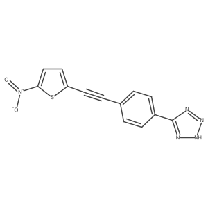 5-[4-[(5-nitro-thien-2-yl)ethynyl]-phenyl]-1H-tetrazole Structure