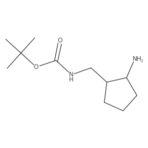 tert-butyl N-[[(1S,2R)-2-aminocyclopentyl]methyl]carbamate Structure