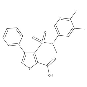 3-{[(3,4-Dimethylphenyl)(methyl)amino]sulfonyl}-4-phenylthiophene-2-carboxylic acid结构式