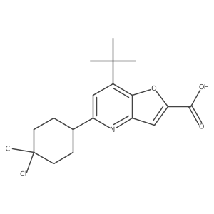 5-(4,4-Dichlorocyclohexyl)-7-(1,1-dimethylethyl)-furo[3,2-b]pyridine-2-carboxylic acid Structure
