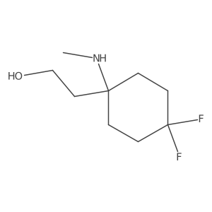 2-[4,4-Difluoro-1-(methylamino)cyclohexyl]ethan-1-ol Structure