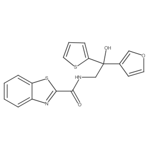 N-(2-(furan-3-yl)-2-hydroxy-2-(thiophen-2-yl)ethyl)benzo[d]thiazole-2-carboxamide Structure