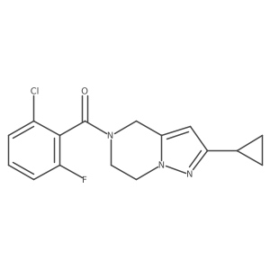 (2-chloro-6-fluorophenyl)(2-cyclopropyl-6,7-dihydropyrazolo[1,5-a]pyrazin-5(4H)-yl)methanone结构式