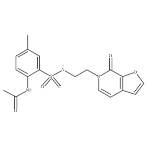 N-(4-methyl-2-(N-(2-(7-oxofuro[2,3-c]pyridin-6(7H)-yl)ethyl)sulfamoyl)phenyl)acetamide Structure