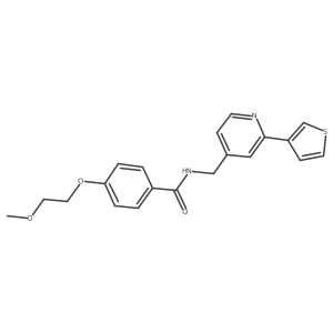 4-(2-methoxyethoxy)-N-((2-(thiophen-3-yl)pyridin-4-yl)methyl)benzamide Structure