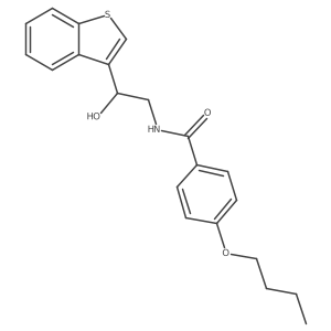 N-(2-(benzo[b]thiophen-3-yl)-2-hydroxyethyl)-4-butoxybenzamide Structure