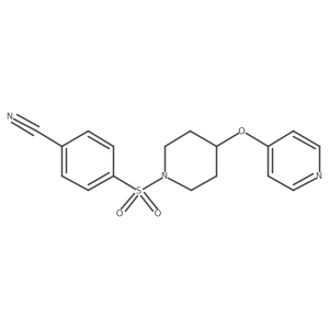 4-((4-(Pyridin-4-yloxy)piperidin-1-yl)sulfonyl)benzonitrile Structure