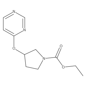 Ethyl 3-(pyrimidin-4-yloxy)pyrrolidine-1-carboxylate Structure