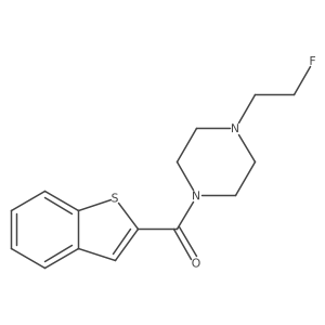Benzo[b]thiophen-2-yl(4-(2-fluoroethyl)piperazin-1-yl)methanone结构式
