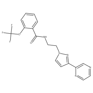 N-(2-(3-(pyrazin-2-yl)-1H-pyrazol-1-yl)ethyl)-2-(trifluoromethoxy)benzamide Structure